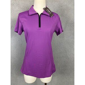 Viodia Women's Golf Short Sleeve Quick Dry Collared Polo Shirt Purple XS NWT's